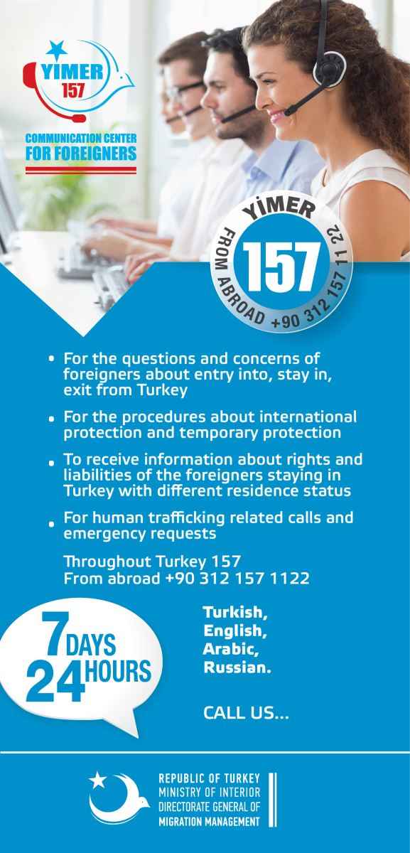 الو 157 مرکزمشاوره مشکلات اقامتی خارجیان مقیم ترکیه